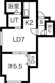 リベルティ医大前の間取り画像