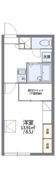 レオパレスサンインレットVの間取り画像