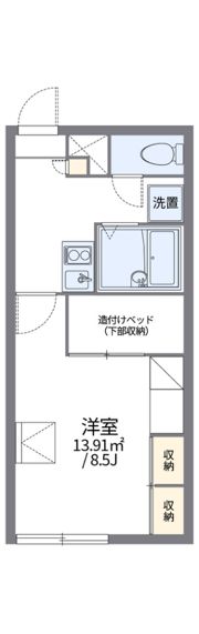 レオパレスハピネスの間取り画像