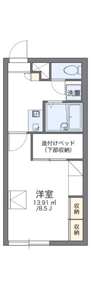 レオパレスメルヴェユー山鼻の間取り画像