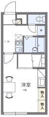 ヴィル＜家具家電付き＞の間取り画像