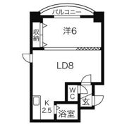 コトン大通中央の間取り画像