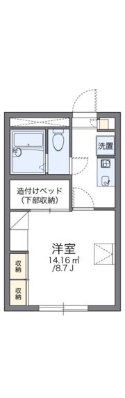 レオパレス里塚ベストフラットの間取り画像