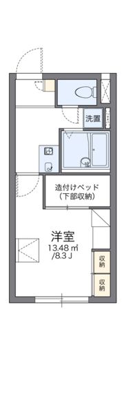 レオパレスセントラル南4条Bの間取り画像