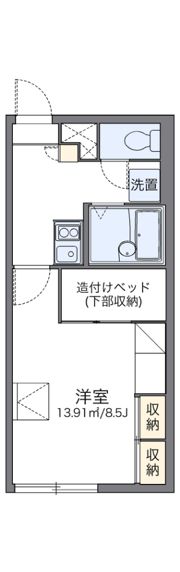 レオパレスメゾンド伏古IIの間取り画像