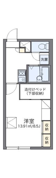 レオパレスリラ美香保の間取り画像