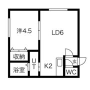 クレセア学園前の間取り画像