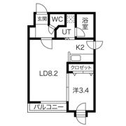 クラージュ行啓Iの間取り画像