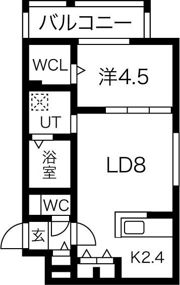 ブランシャール札幌STATIONの間取り画像