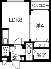 クローバー円山鳥居前の間取り画像