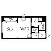 プライムアーバン大通公園II＜家具家電付き＞の間取り画像