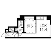 プライムアーバン大通公園I＜家具家電付き＞の間取り画像