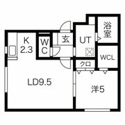 ビリーブ南8条の間取り画像