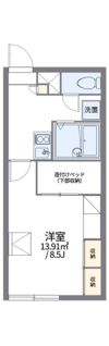 レオパレスロワジール西野Bの間取り画像