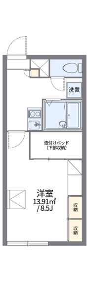 レオパレスh lilacの間取り画像