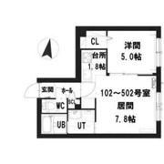 グランメール 北18条駅の間取り画像
