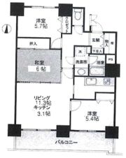 ライオンズマンション札幌スカイタワーの間取り画像
