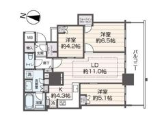 ザ・札幌タワーズ ウエストタワーの間取り画像