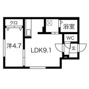 STUDIO中島公園の間取り画像