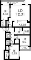 GRANDUKE八軒geneの間取り画像