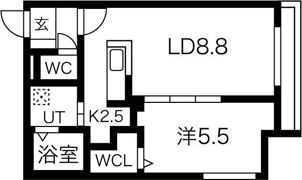 ALPHA中島公園の間取り画像