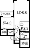 ヴィラアーバーナ桑園の間取り画像