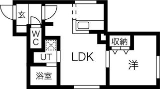 クーデクール北円山の間取り画像