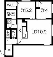 アルファスクエア学園前の間取り画像
