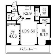 コローレ知事公館前の間取り画像