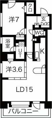 ラ・クラッセ札幌ステーションスクエアの間取り画像