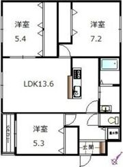 ベルクレール琴似の間取り画像