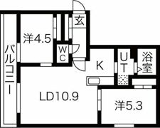 RESIDENCE SHINMEI MIYANOMORIの間取り画像