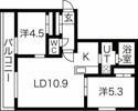 RESIDENCE SHINMEI MIYANOMORIの間取り画像