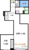 ハーネスビル美園の間取り画像