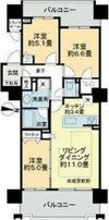 ライオンズ札幌中央レガシアの間取り画像