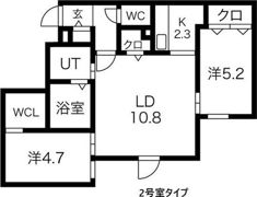 Le Clair minamimaruyama（ルクレールミの間取り画像