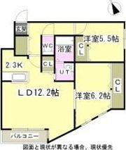 プレジャー桑園の間取り画像