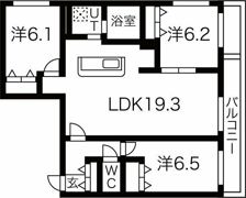 BRAMA南11条の間取り画像