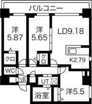 コローレ知事公館前の間取り画像