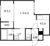 moderno HASSAMU（モデルノ発寒）の間取り画像