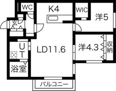 Crossbell524の間取り画像