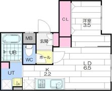Gavel菊水の間取り画像