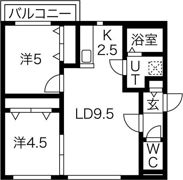 ラ・コーザ北円山の間取り画像