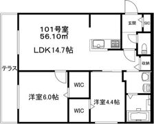 ブランシャールALAIN幌平橋の間取り画像