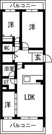 グランファーレ月寒中央ロワイヤルの間取り画像