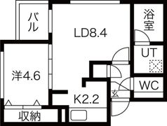 FINO中島公園Iの間取り画像