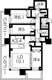 ブランズタワー札幌大通公園の間取り画像