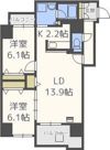 Square Ms614II(スクエアマンション614II)の間取り画像