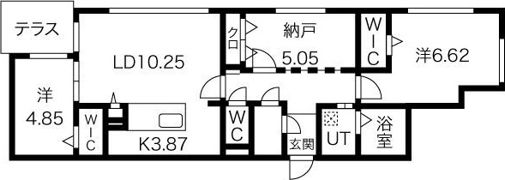レスツオン厚別の間取り画像
