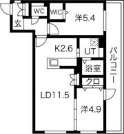 ALPHA GRANDE札幌南4条の間取り画像
